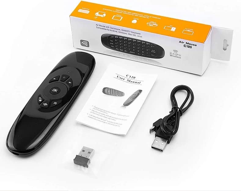 1Goal® Air Mouse C120 2.4Ghz Multifunctional Wireless Mini Keyboard and Remote Control for Android TV Box IPTV iOS PS3 Xbox 360 Smart TV G Box HTPC-(1G-630KM-01)