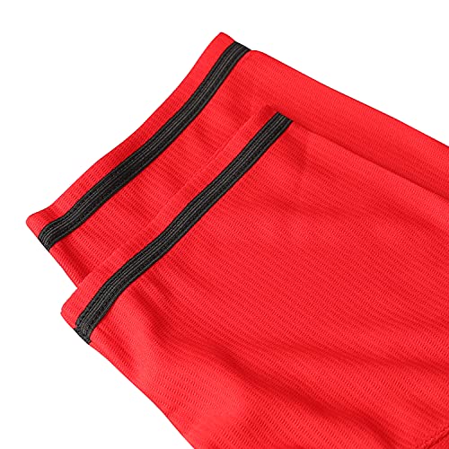 Plain Button Down Blank Baseball Jersey Short Sleeve Hipster Hip Hop T Shirts (Small, Red) #TOP5