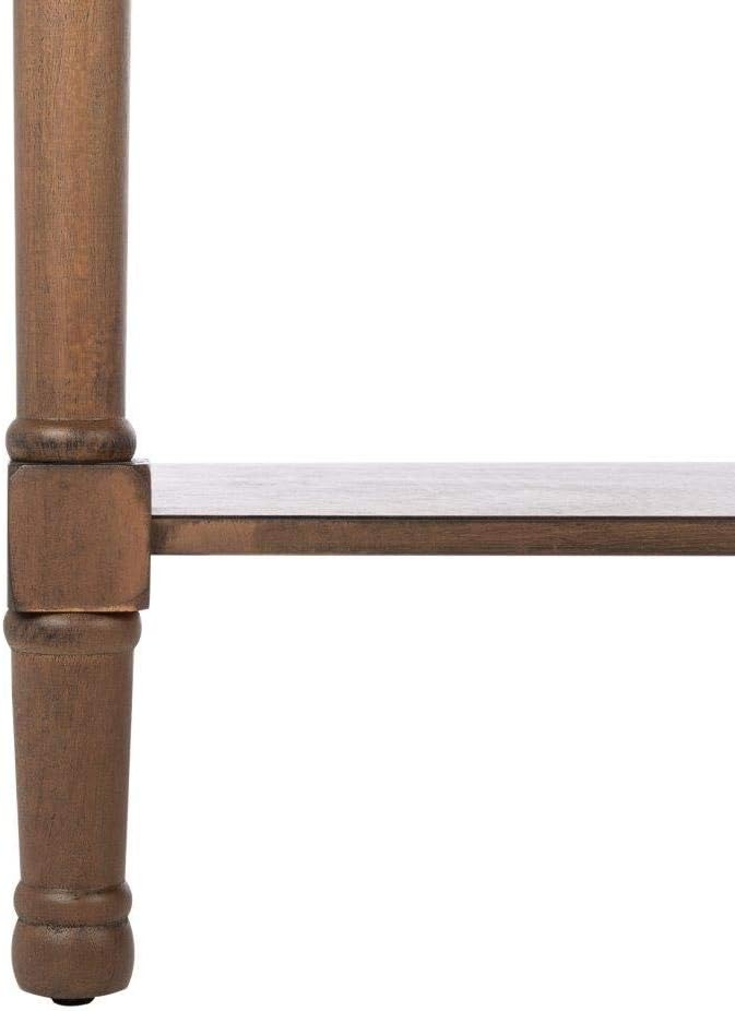 Landers Brown Wood and Metal 3-Drawer Console Table