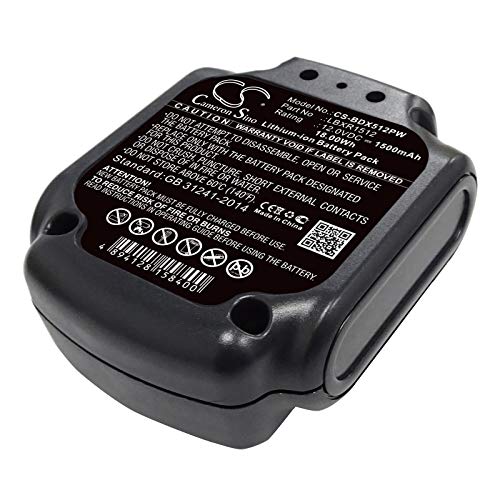 Power Tools Battery for Black & Decker LBXR1512 BDCDD12 BDCD112 BDCDD12KB BDCDD12K BDCD12 BLA12L-0608-1