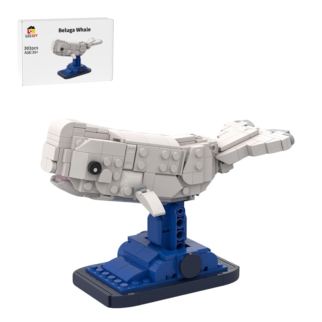 MOC-214769 - Kit de construcción de ballena beluga (303 piezas)