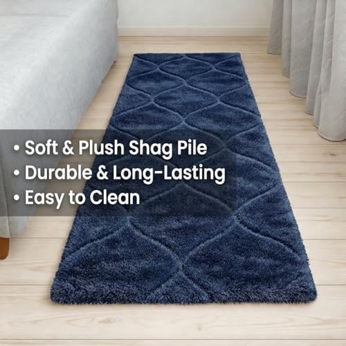Image of Fluffy Silky Micro Fiber Polyster Carpet /Runner for Bedroom, Study Room, Playing Room, Guest Room ETC. 1.5x4 Feet, (P-8)