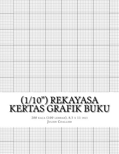 (1/10") Rekayasa Kertas Grafik Buku: 200 kaca (100 lembar), 8,5 x 11 inci
