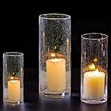 VIELE ANLÄSSE - Die zylinder glas kerzenhalter stumpenkerzen ist ein tolles Geschenk für Weihnachten, Thanksgiving, Hochzeit, Einweihung, Urlaub, Muttertag, Geburtstag und Jahrestag. Schöne Dekoration für Bücherregal, Tisch, Fensterbank, Theke, Küche, Esszimmer, Wohnzimmer, Büro und mehr.