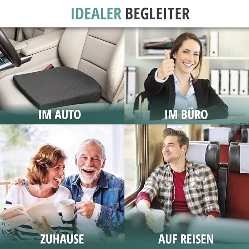 Cojín de cuña para coche Walser Joel negro de asiento ergonómico 4