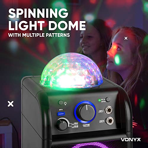 Vonyx SBS55B karaoke set met Bluetooth, 2 microfoons, lichteffecten en ingebouwde accu - Image 4