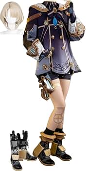 フレミネ コスプレ 衣装+ウィッグ+靴 Amazon.co.jp: 原神 Genshin Impact Freminet フレミネ コスプレ