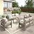 Wisteria Lane 5-Piece Outdoor Patio Furniture Set, Outdoor Sectional Furniture with Upgraded Cushions, Outdoor Conversation Seating Set for Balcony, Garden, Deck, Backyard, Beige