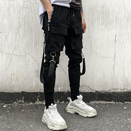 XYXIONGMAO Men's Unisex Cargo Harem Pants Functional Tactical Sweatpants Slacks Hip Hop Jogger Techwear Streetwear Overalls2
