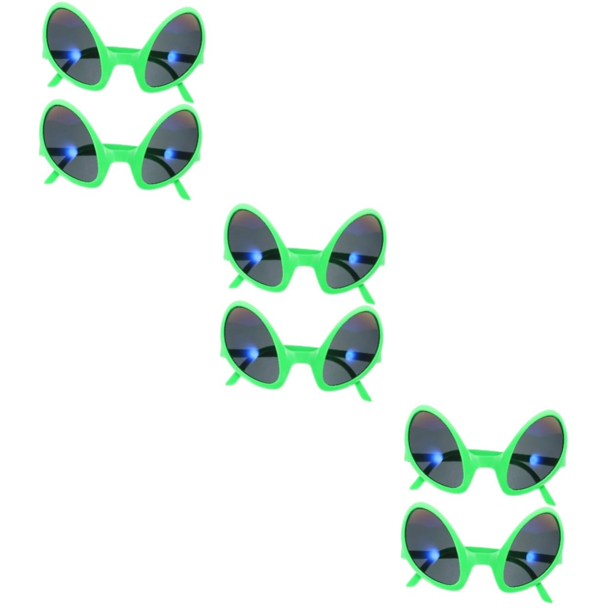 PRETYZOOM 3sets Funny Alien Glasses for Women Alien Costume Accessories Party Props Halloween Costumes Cosplay Eyewear 2pcs*3