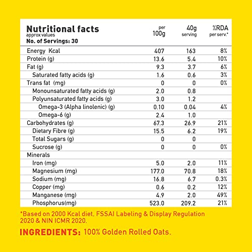 Image of Yogabar Rolled Oats 2kg Jar + Pouch