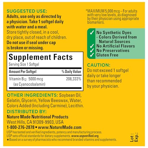 Nature Made 2886 Maximum Strength Vitamin B12 5000 Mcg thumb #4