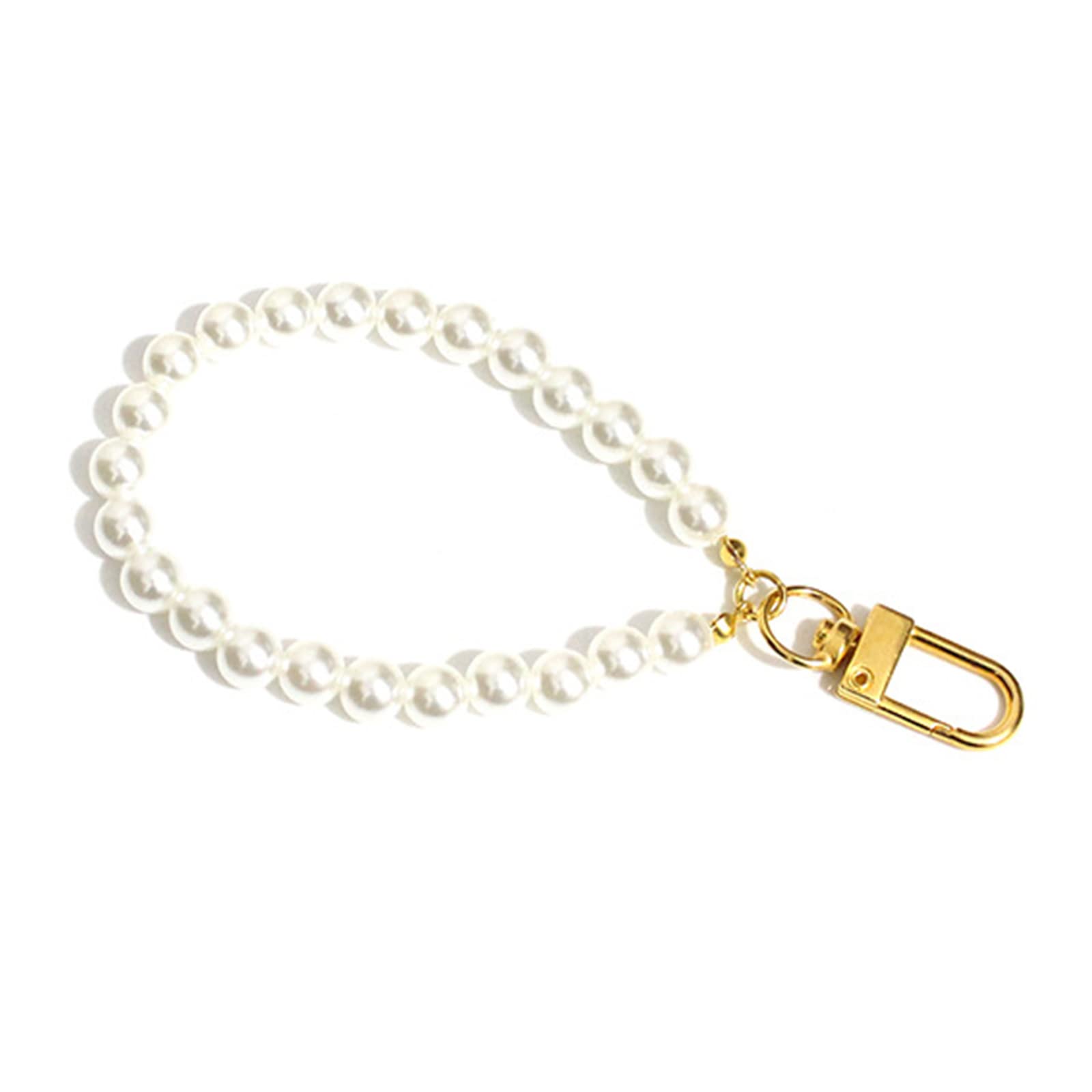 Imination Pearl Beads Keychain Elegant Pearl Phone Chain Cellphone Straps Fashion Wrist Lanyard Phonecase Charm Keychain Imin