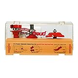 Freud 97-276: 3 Piece Premier Adjustable Cabinet Bit Set, ogee & roman ogee profile