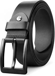 SKMIE Leather Belt for Men | Premium Black Leather Belt | Stylish & Durable Belt for Men | Formal & Casual Belts for Men Price In India