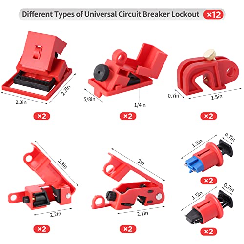 Onedaful Cuzofu Kit de Etiquetagem de Bloqueio, Kit Loto de 73 Unidades com Cadeado de Segurança + F