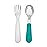 OXO Tot On-The-Go Fork And Spoon Set - Teal