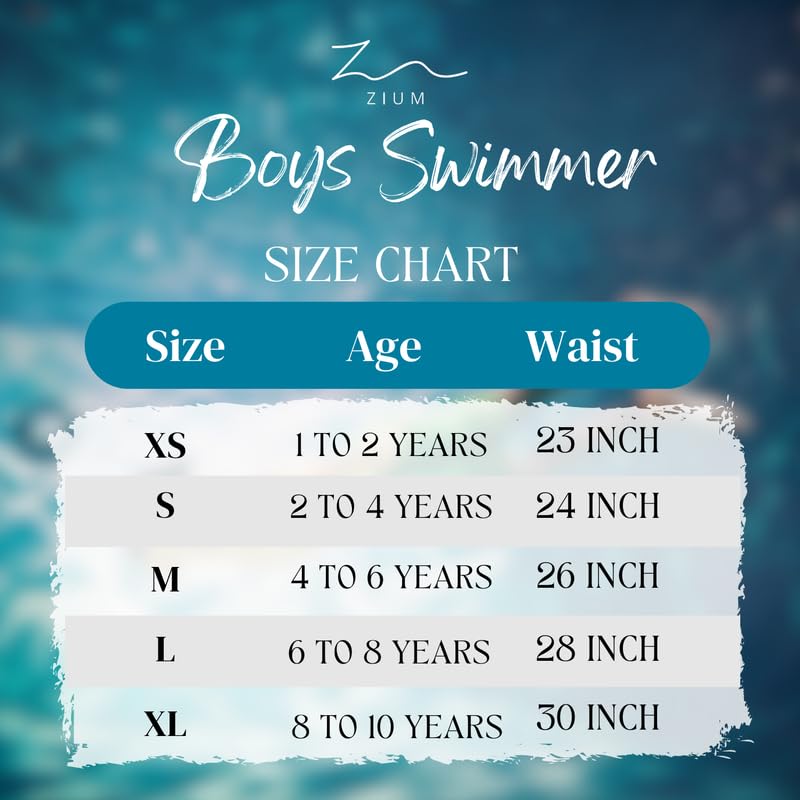 ZIUM Sailor Print Boys Swim Shorts | Swim Costume | Boys Swimming Costume | Trunk Swimming |Kids Pool Party Beach Wear Shorts | Comfortable (5years - 6 Years) 3