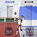 Creproly Volleyball Setter Trainer Net Adjustable Height and Angle Home Volleyball Trainer Net with Wheels and Collection Bag Volleyball Training Equipment for Both Indoor and Outdoor Training