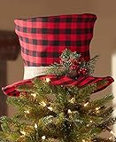 Plaid Top Hat Tree Topper - Unique Christmas Tree Decoration