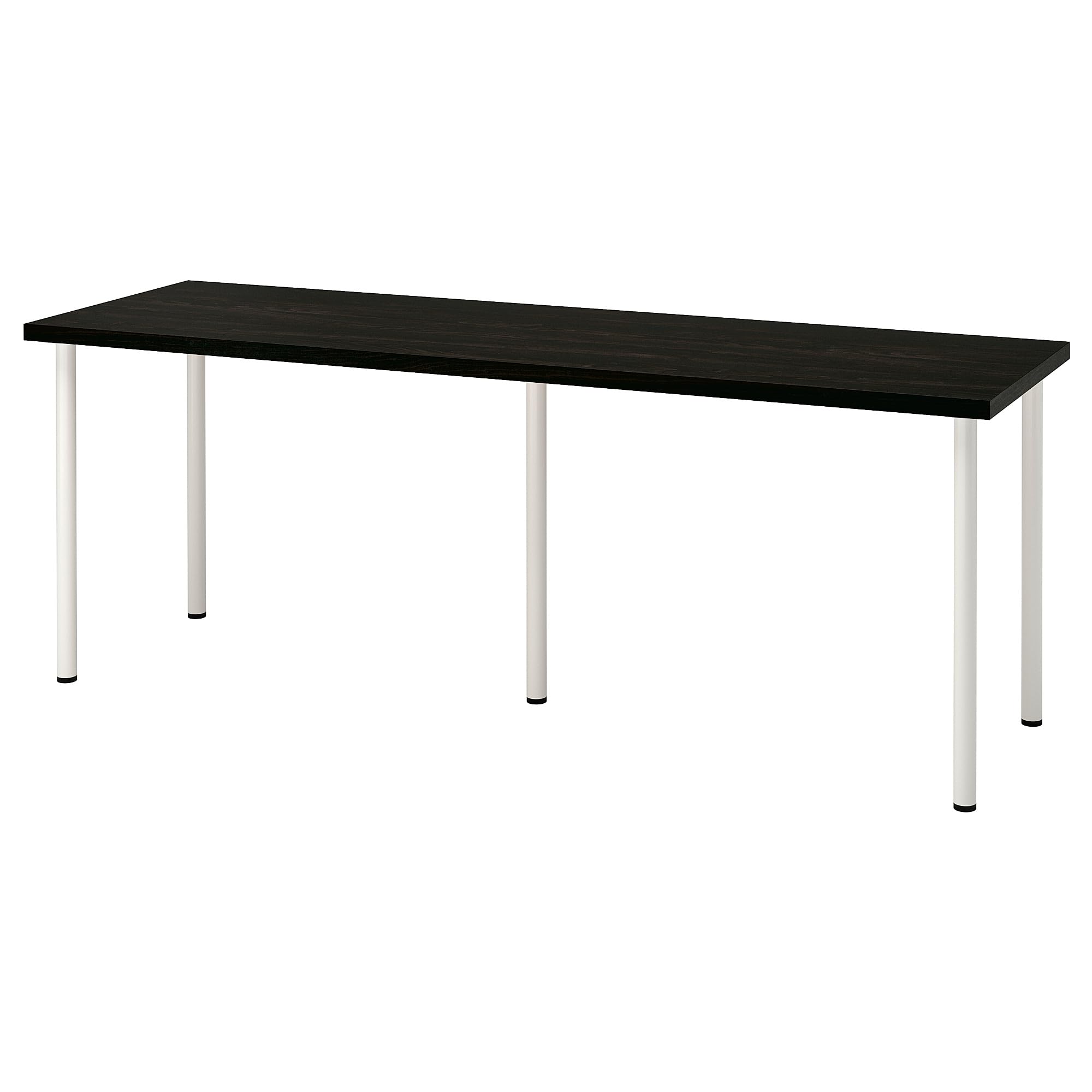 Bureau LAGKAPTEN/ADILS grande table de travail noir-marron et blanc 200 cm