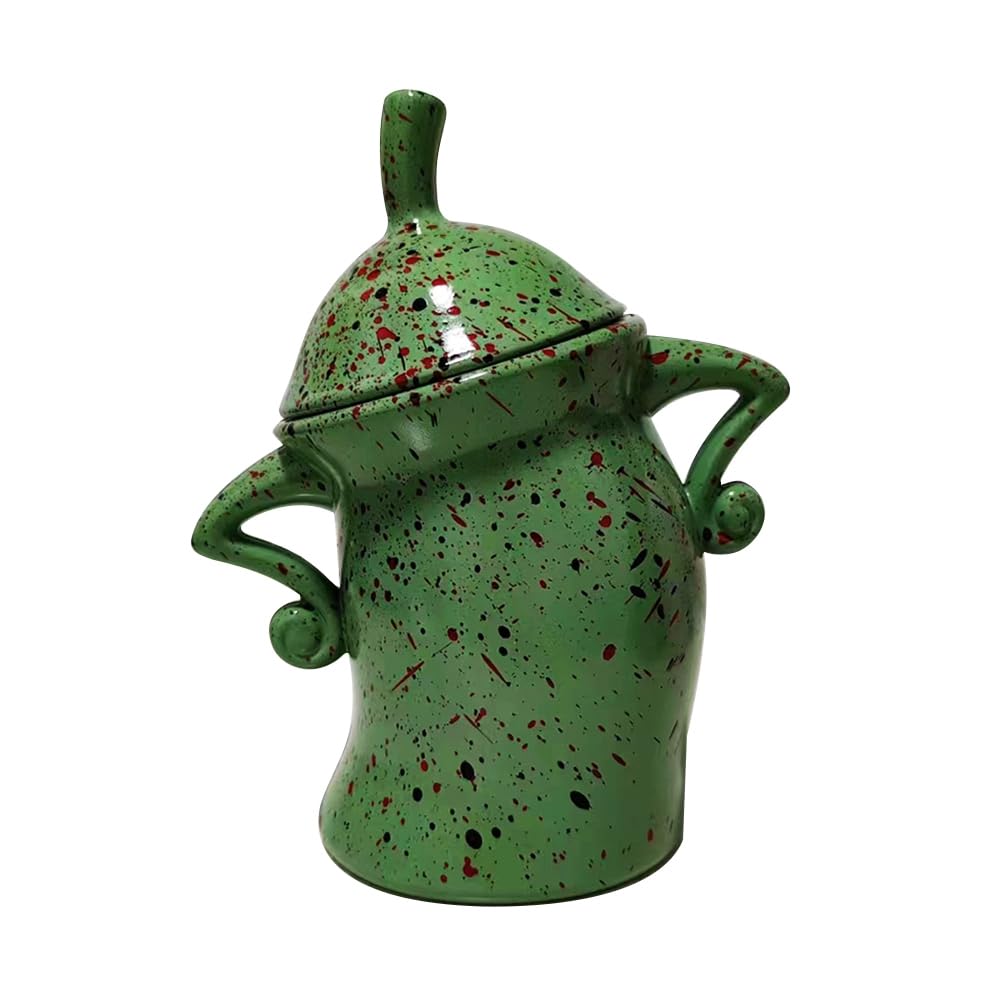 Yomoe Green Canister With Attitude,Fun Airtight Kitchen Storage Canisters,Cute Food Storage Tank With Airtight Lid