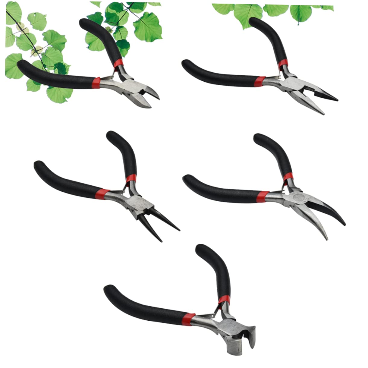Mini Pince à Bijoux pour Créateurs, Lot de 5, 5 Pouces, Noir