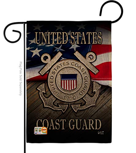 Coast Guard US Burlap Garden Flag