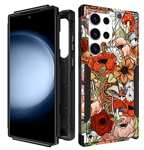 Coque Samsung S22 Ultra robuste protection antichoc motif champignon pour écran 6.8"