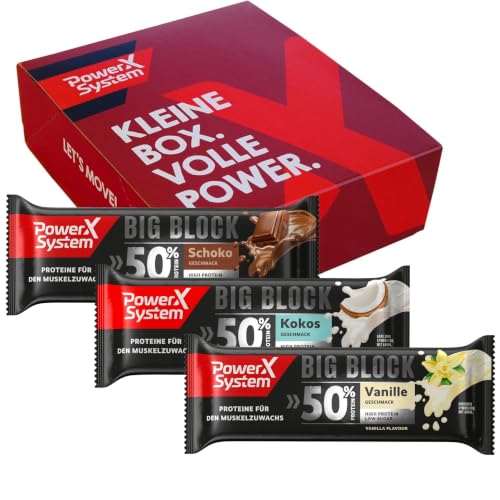 Power System Big Block Proteinriegel Mix Box Vanille Schoko Kokos 12 x 100g – Ansicht 1