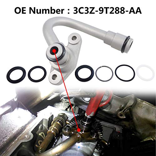 Image of HPOP Discharge Tube Fit for Ford 6.0 L F-250 F350 F450 F-550 Super Duty | Replace 3C3Z-9T288-AA, Fits for Ford Excursion 2003-2004, High Pressure Oil Pump