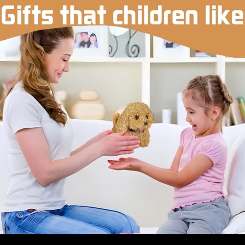 YOUYIKE Hund Spielzeug Kinder, Plüschtier Spielzeug Hund der Läuft und Bellt, Ostergeschenke Interaktives Plüschtier mit Gehen, Bellen, Schwanzwedeln fur Kinder Spielzeug