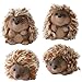 Produktbild matches21 Süße Igel Dekofiguren mit Kunstfell - Herbstdeko Igel 4er Set aus Ton - Putzige Igel als Herbstdekoration 5 cm