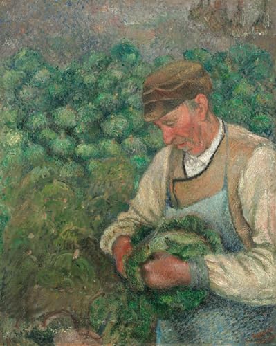 Affiche Impression d'art Art Tableau the Gardener Camille Pissarro toile 60x90cm
