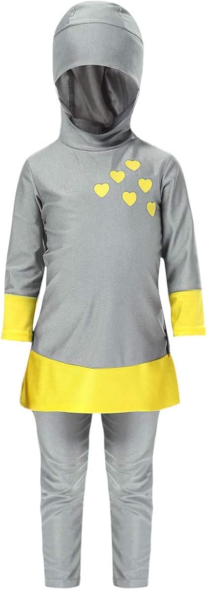 Muslim Swimsuit Girls 3-Piece Full Cover Hijab Burkini Islamic Arabic Modest Swimwear Sunsuit Beachwear Top Pants Cap Costume : Clothing, Shoes & Jewelry