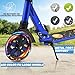 ZQHQKJ LED Big Wheels Scooters with Hand Brake & Shock Absorptio, Foldable, Lightweight. Adult Scooter for Kids, Teens, and Adults, with Kickstand, 4 Adjustable Levels. Bearing ABEC9, Max Load 240 LBS