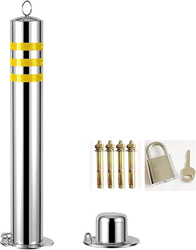 Parking Posts for Driveways,Security Parking Sign Post,2PCS Stainless