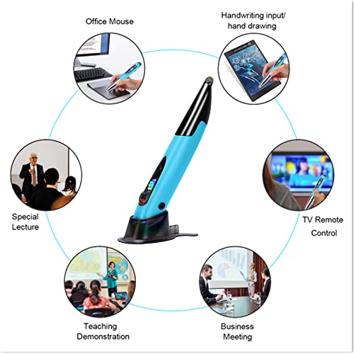 Lychee Optical Pocket Pen Mouse With Voice Control And Bluetooth Function, Wireless Handwriting Mini Mice For Pc Laptop Notebook Computer(Blue) #TOP7