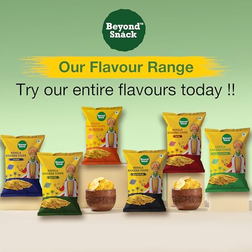 Image of Beyond Snack Nendran Kerala Banana Chips | Sour Cream Onion Parsley | Thin Crunchy Crispy Snack |600g (100g*6packs)