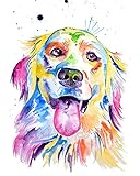 Golden Retriever Watercolor Print Art