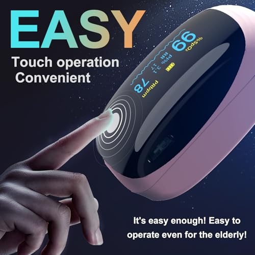 Pulse oximeter fingertip, Oxygen Monitor fingertip Rechargeable, Oxygen Meter Finger Pulse Oximeter for Over-The-Counter Use - Precision Rapid Oximeter SpO2 Readings Outdoor Sports Home-OTC - Pink - Image 4