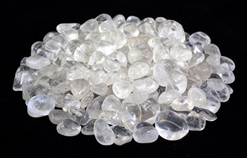 Crystal Allies Materials: 1lb Bulk Tumbled Clear Quartz Stones - Small 1/2
