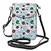 Fiori E Farfalla Crossbody Flip Phone Bag Borsa A Tracolla Portafoglio Camminata Campeggio Viaggio, Stoviglie di Natale, Taglia unica