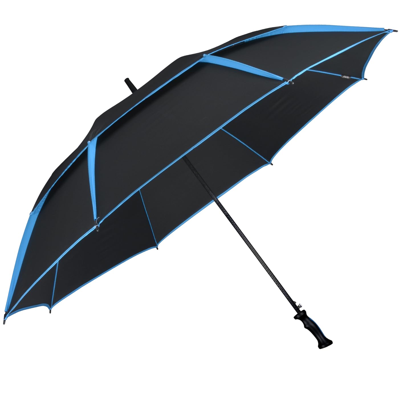 iX-brella Paraguas de golf de fibra XXXL de 146 cm, automático, doble techo con cubierta de ventilación