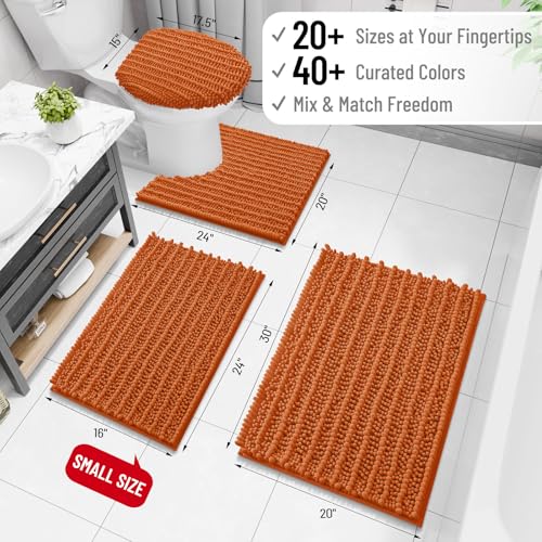Image of Arotive Luxury Bathroom Rugs 34x21, Extra Soft Thick Absorbent Shaggy Chenille Bath Rugs, Machine Wash Dry, Bath Mats for Bathroom Floor, Tub and Shower, Home Decor Accessories, Clay
