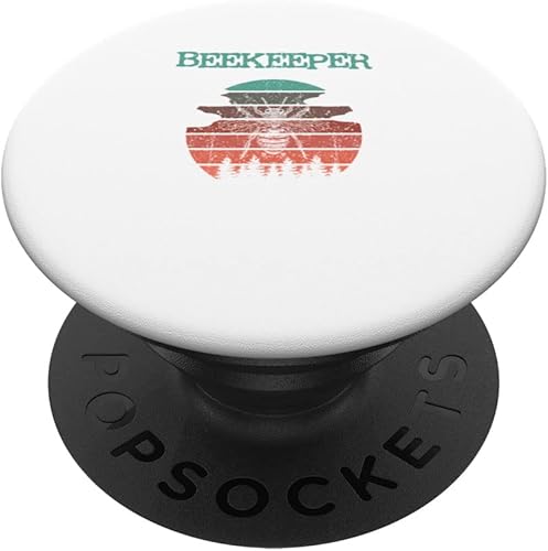 Cool bee beekeepers bees retro natural design PopSockets Swappable PopGrip