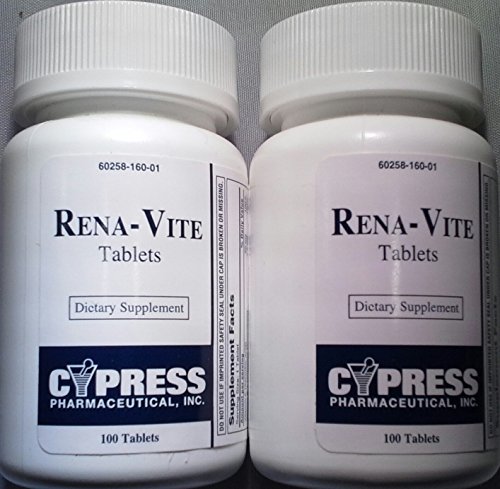Cypress Pharmaceutical Rena-Vite Tablets 100 Tablets Per Bottle (2 Bottles)