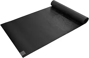 Gaiam Dry-Grip Yoga Mat - 5mm Thick Non-Slip Exercise & Fitness Mat for Standard or Hot Yoga, Pilates and Floor Workouts - Cushioned Support, Non-Slip Coat - 68 x 24 Inches 
