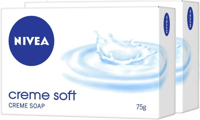 NIVEA Soap, Creme Soft, For Hands And Body,75 g (Pack of 2)