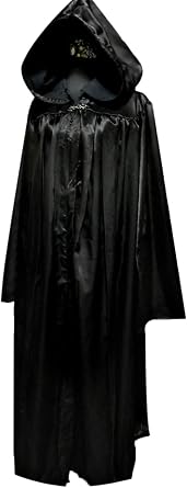 BATHGOWN Satanic Priest Robe High Priest Satin Cloak Robe Black Metal Stage Clothing Stage Wear